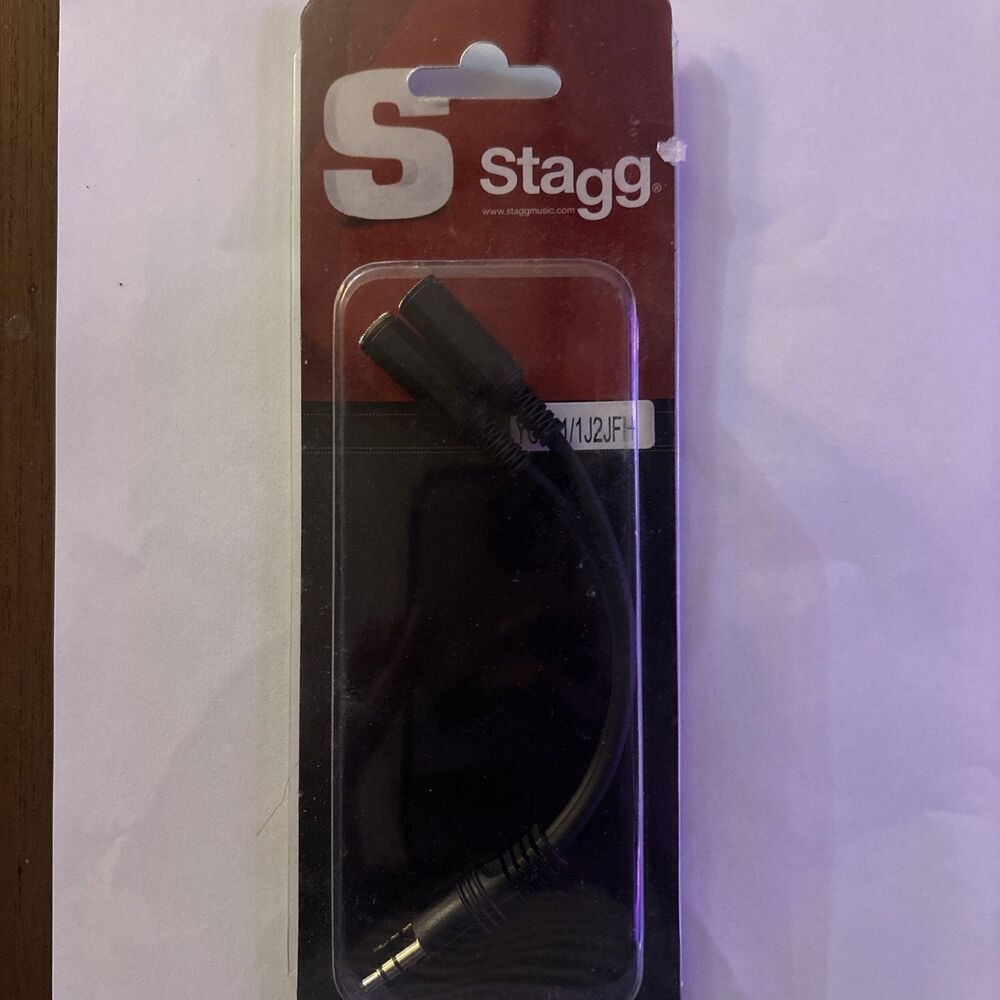 Stagg YC-0.1/1J2JFH 10cm Y Audio Adapter 1/4" Male to 2 1/4" Female